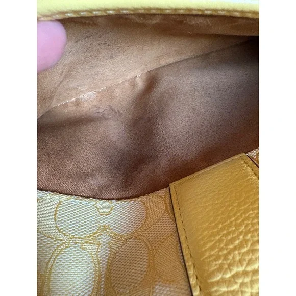 Coach Lonnie Crossbody Bag In Signature Jacquard Gold/Retro Yellow C8307 - Picture 12 of 16